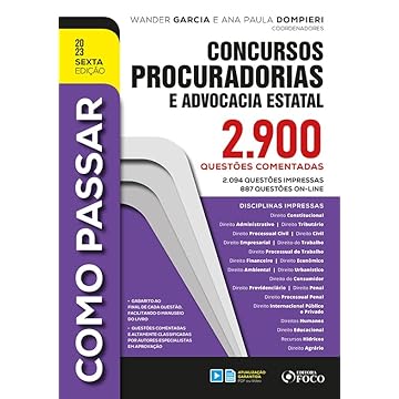 Capa do livro Como Passar em Concursos de Procuradorias e Advocacia Estatal - 2.900 Questões Comentadas - 6ª Ed - 2023