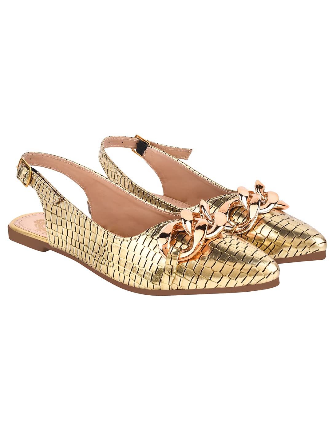 Shoetopia Ethnic Embellished Flat Golden Bellies for Women & Girls /UK6 (B0C5RD3HZD) Amazon Price History, Amazon Price Tracker