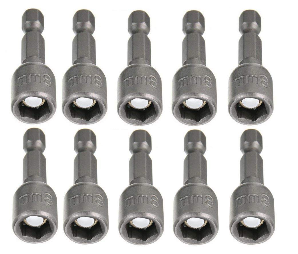 Waziaqoc 10-Piece 3/8" Hex Magnetic Socket Adapter Set - Chrome Vanadium Steel For Power Tools - View #11