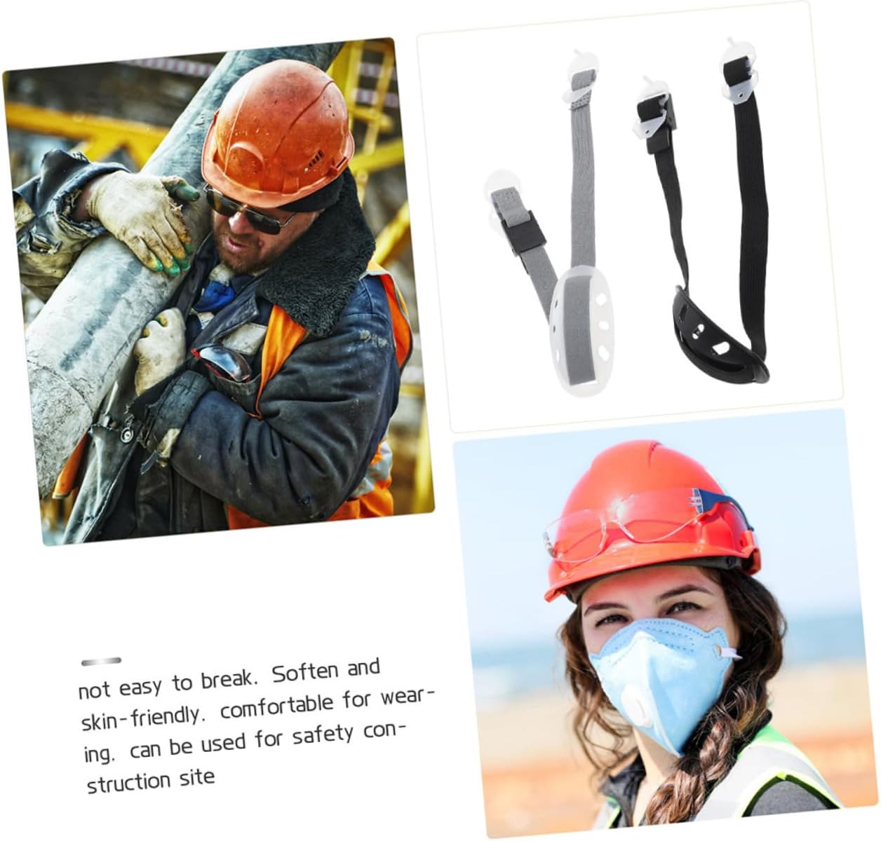 Yardwe Chin Strap Visor Helmet Hard Hats Construction Hat Clip Skull Cap Hardhats Chin Guard Hard Hat Cooling