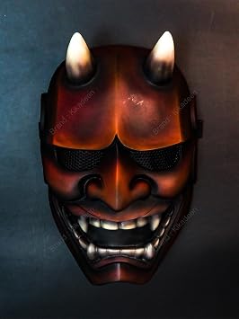 اليابانية Hannya Airsoft Mask Samurai Oni Kabuki NOH Evil Demon Devil DJ Party هالوين زي Cosplay KK09