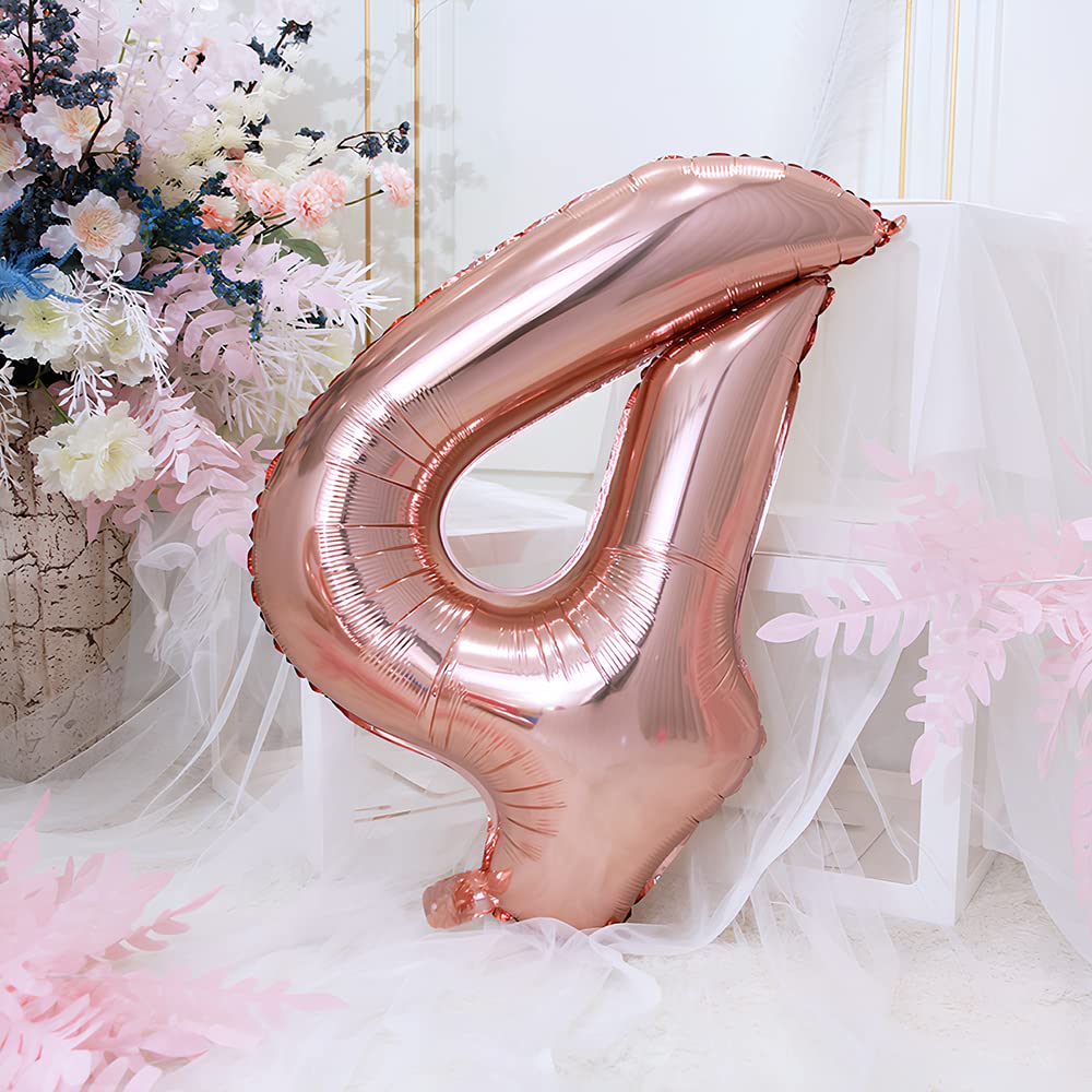Foil Globo Número 5 Azul 40" (101cm), Inflable Helio o aire, Gigante Numeros 0-9, 10-19, 20-29, 30-100, Grande Globos Decoración para La Boda Aniversario y Cumpleaños Fiestas — view 17