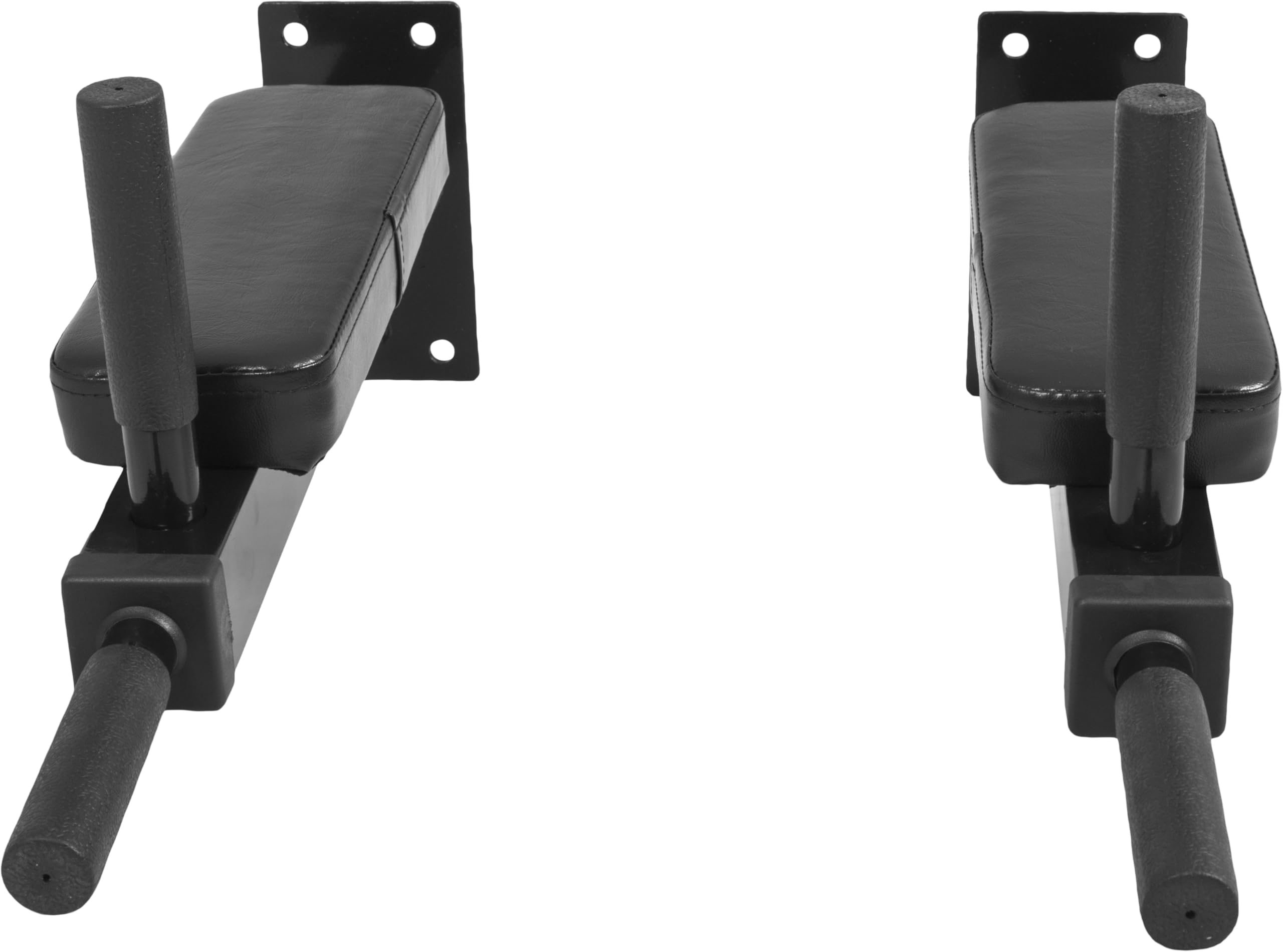 GORILLA SPORTS® Dip Station - zur Wandmontage, bis 200 kg Belastbar, mit Polsterung, aus Stahl, Schwarz - Dip-Station, Bauchmuskeltrainer, Dipstation, Dips Barren, Bauchtrainer