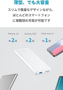 新品 Anker PowerCore Slim 10000 モバイルバッテリー Amazon | Anker PowerCore Slim 10000（モバイルバッテリー 大