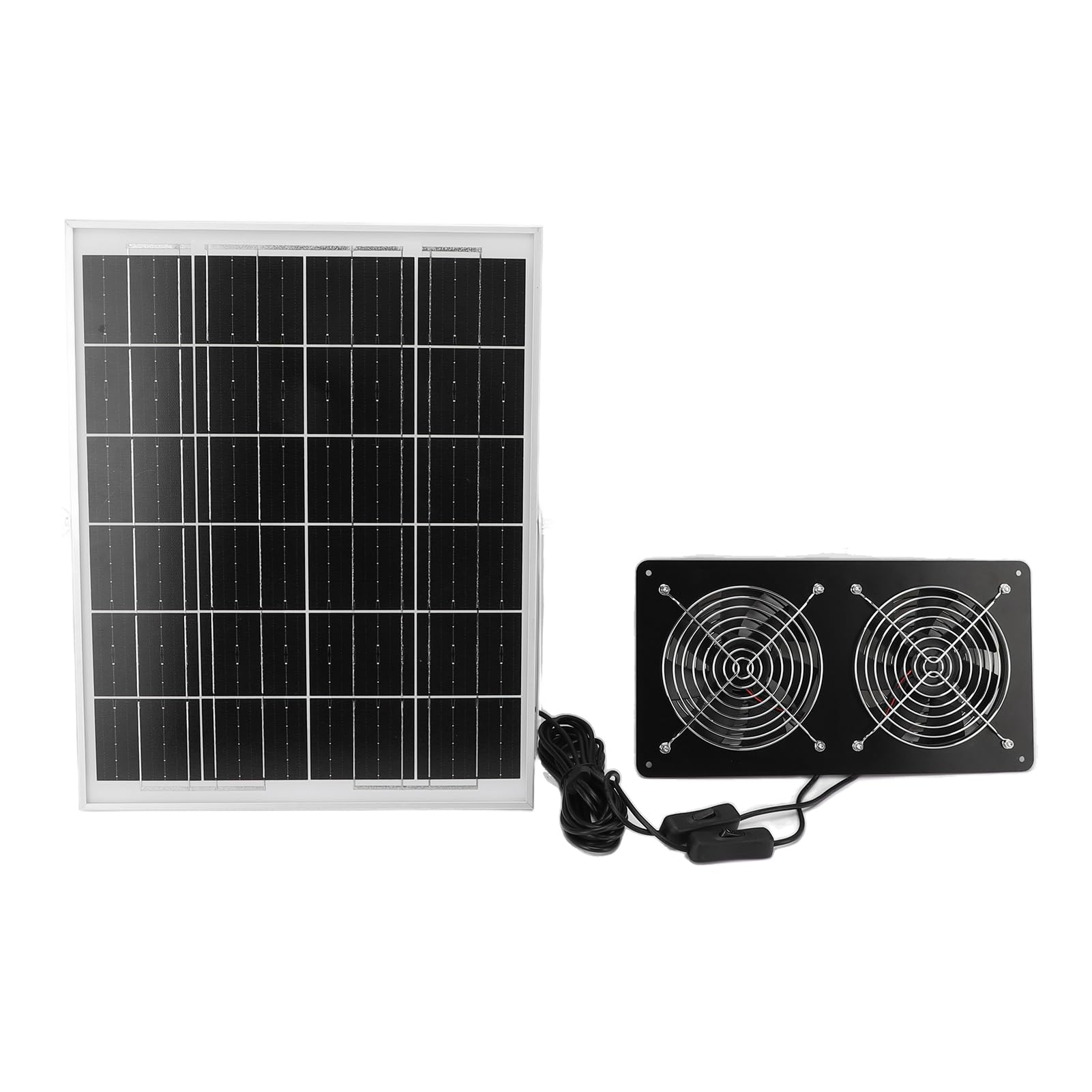 Sonew Zestaw Dwóch Wentylatorów Słonecznych, 30W IP65 Wentylacja Solarna z