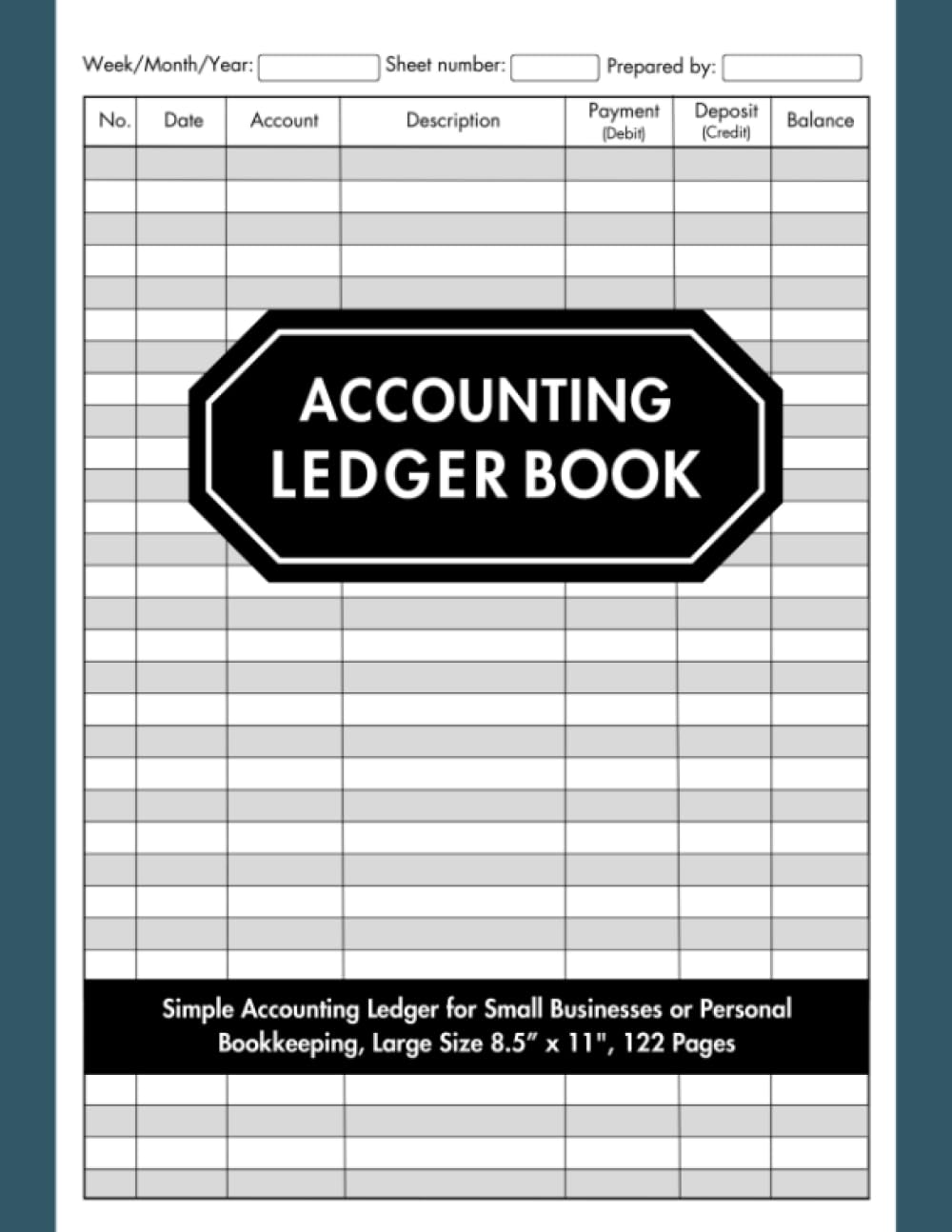 Amazon.com: Accounting Ledger Book: Simple Accounting Ledger for Small ...
