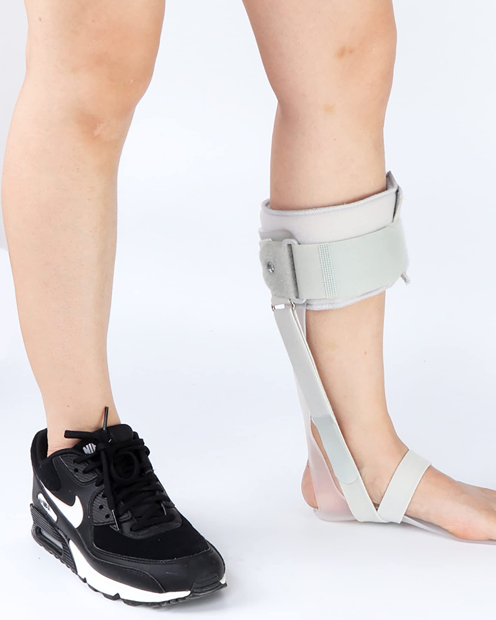 Inmovilizador de pie caído, Soporte de Tobillo, férula para varo valgo, Bota elástica para aliviar la presión, Derecha, XL