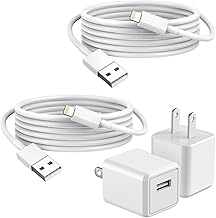iPhone Charger,2Pack 6FT USB Wall Charger Fast Charging USB Cable Charging Cube Travel Plug Block with 6Foot Fast Cuble Lightning Cable Cord for iPhone 14 13 12 11 Pro Max XS XR X 8 7 SE2022 iPad