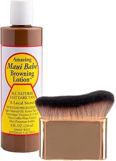 Amazing Maui Babe Browning Lotion 8 ounce - Maui Babe Tanning Lotion with Body Tanning Brush - Maui Tanning Lotion