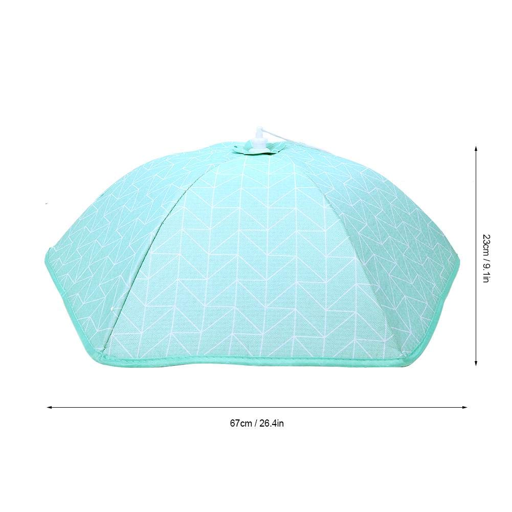 Foldable Food Cover, Umbrella Food Tent Dish Plates Cover for Food Preservation Cover Kitchen Accessory(Green)