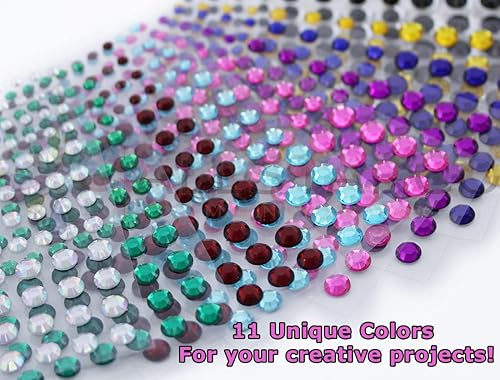 Miniatura 2 de Cabujones acrílicos autoadhesivos de zafiro azul claro, 3 tamaños, 0.157, 0.315, 0.315 pulgadas, 0.315 pulgadas, gemas faciales de plástico para