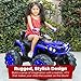 Best Choice Products 12V Kids Ride-On Electric ATV, 4-Wheeler Quad Car Toy w/Bluetooth Audio, 3.7mph Max Speed, Treaded Tires, LED Headlights, Radio - Blue