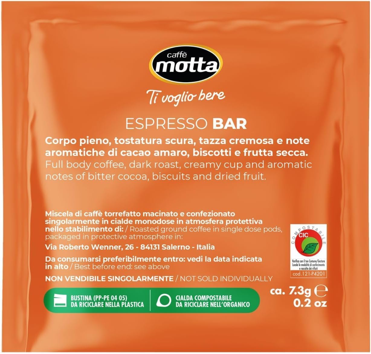 Italian Gourmet Caffe Motta Cialde E.S.E. Kaffeepads Espresso Bar 150 Stück