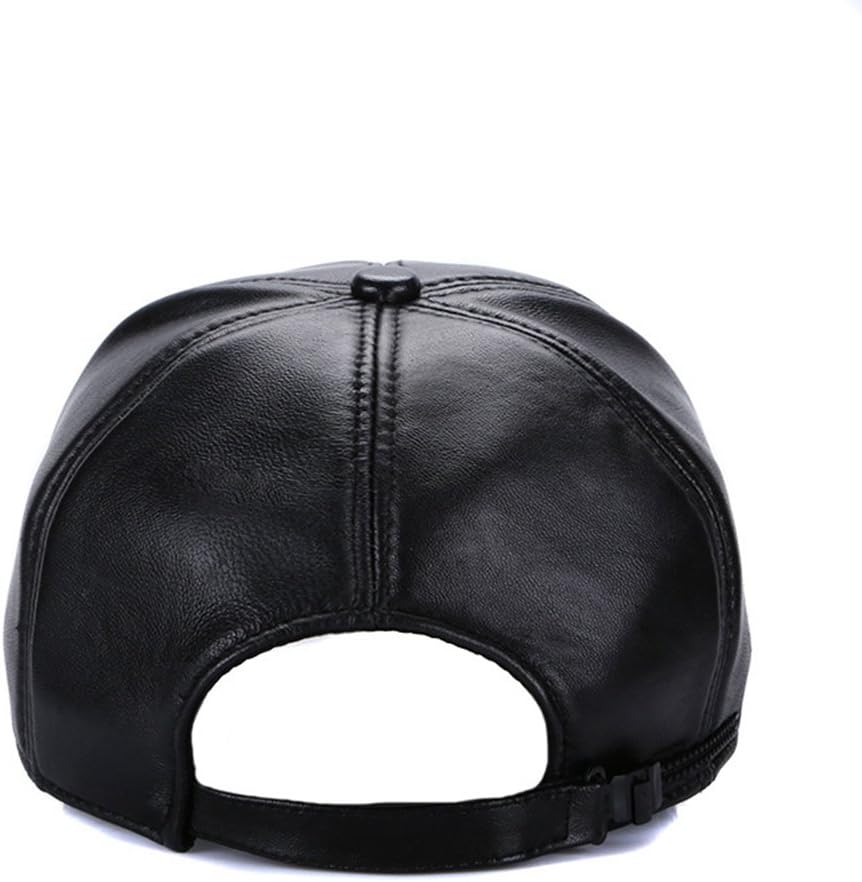 Leather Baseball Cap Cool Hats Adjustable Unisex Ball Cap