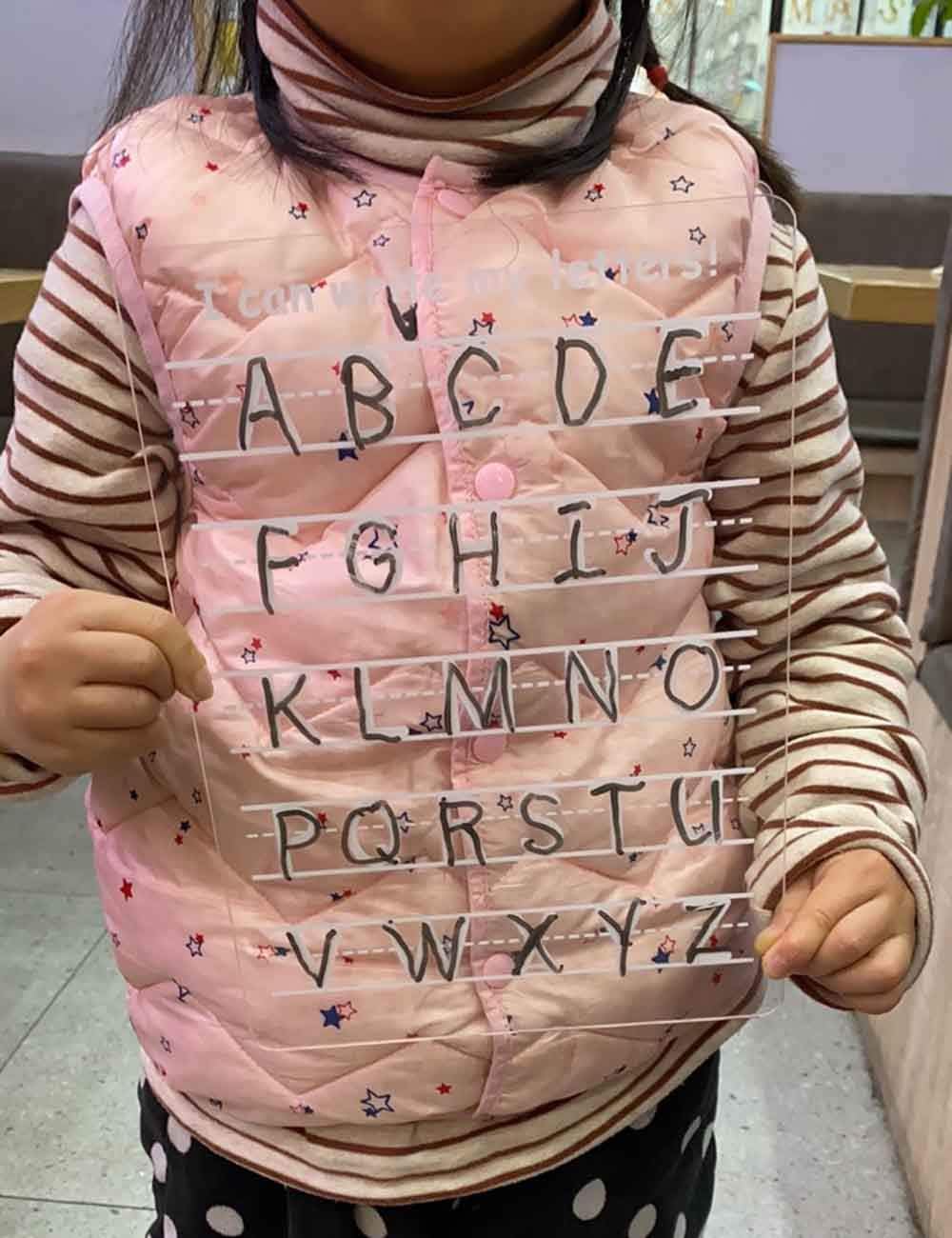 Acrylic Dry Erase Board Kids Personalized ABC Letters Numbers Wipe Off Trace Boards Mess Free,Set of 3