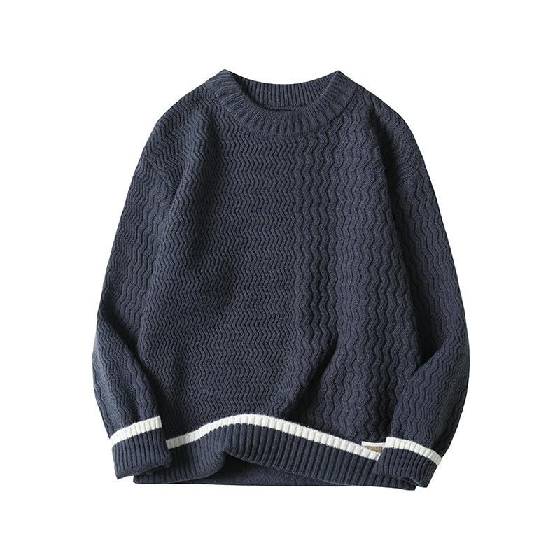 Pull décontracté en tricot homme col rond de qualité supérieure