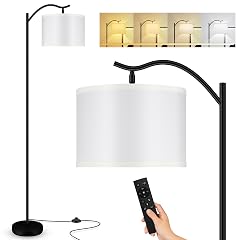 BoostArea Floor Lamp for Living Room Arc Floor Lamp with Remote Control Stepless Dimmable Brightness Colors Temperature 2700k-6500k
