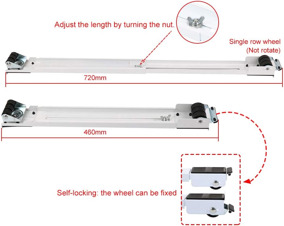 White Mobile Base,Industrial Strength Universal Rolling Mobile Base,Furniture Moving Tool,Move Tool For Moving Heavy Objects
