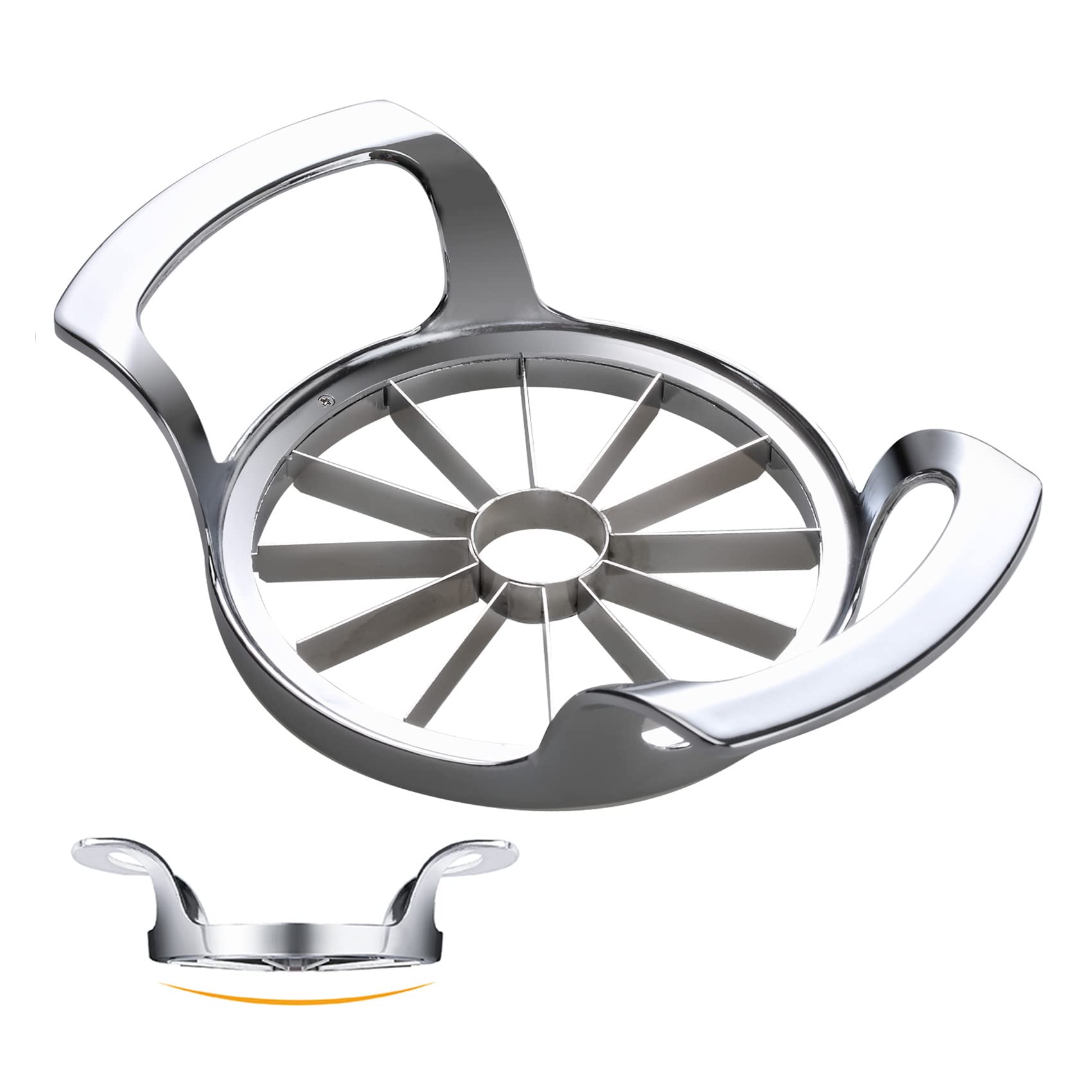 SAVORLIVING Apple Slicer, 12 Slices Stainless Steel Apples Cutter and Corer, Pitter, Thoroughly-Cut Sharp Blade Design, Divider for Pears, Potatoes Up to 4 Inches (Classic)