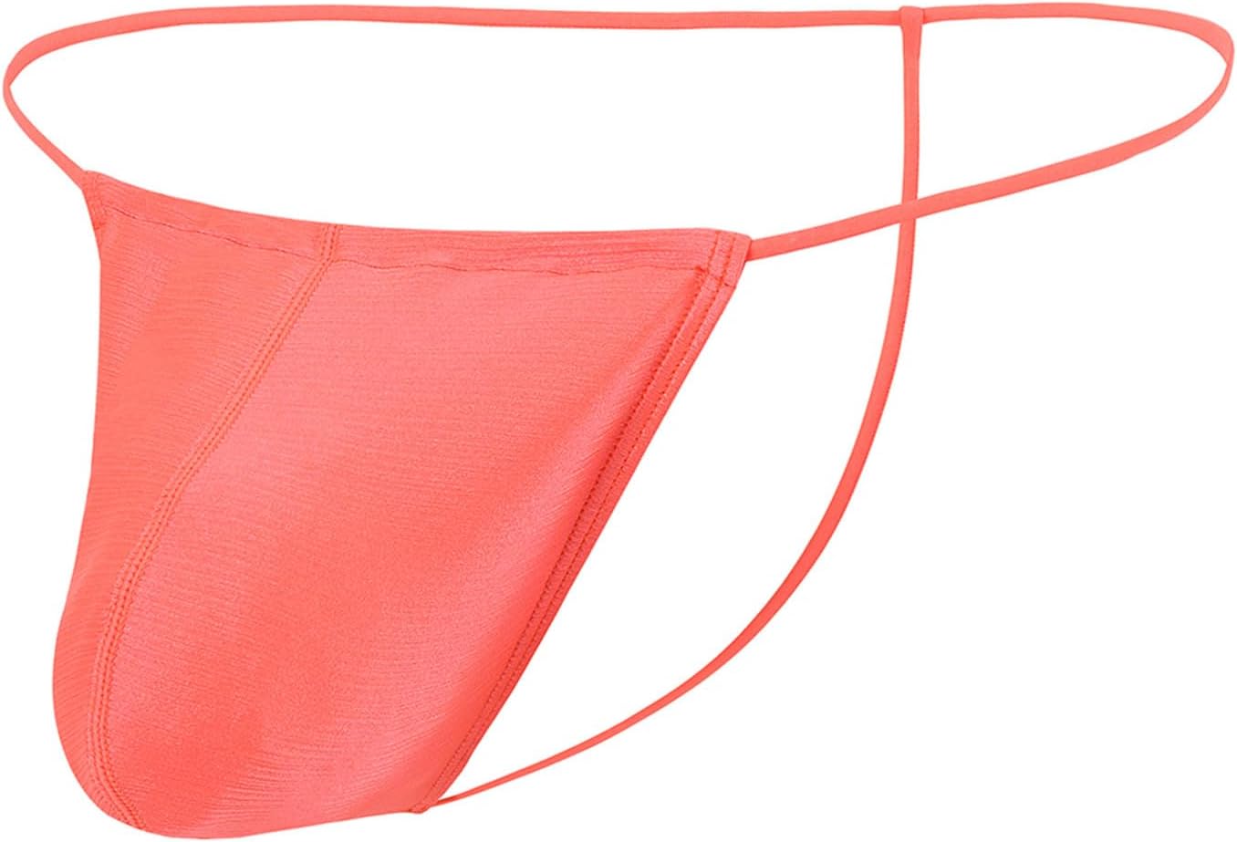 Men's Thong Underwear G String Adjustable Bulge Pouch Seamless Sexy Swimwear Panties 1 or 3 Pack