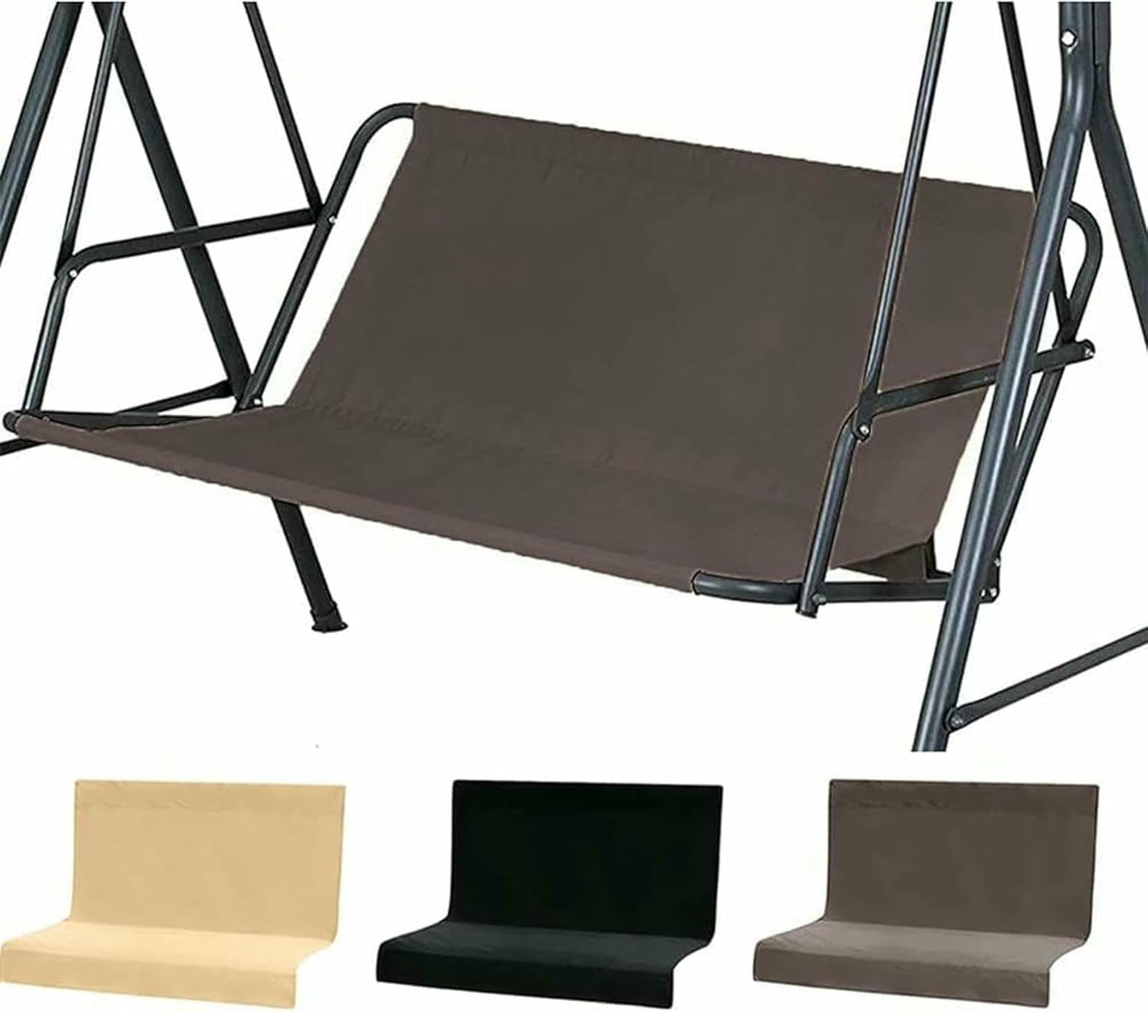 Funda de cojín para columpio de 3 plazas impermeable y cubierta de banco exterior