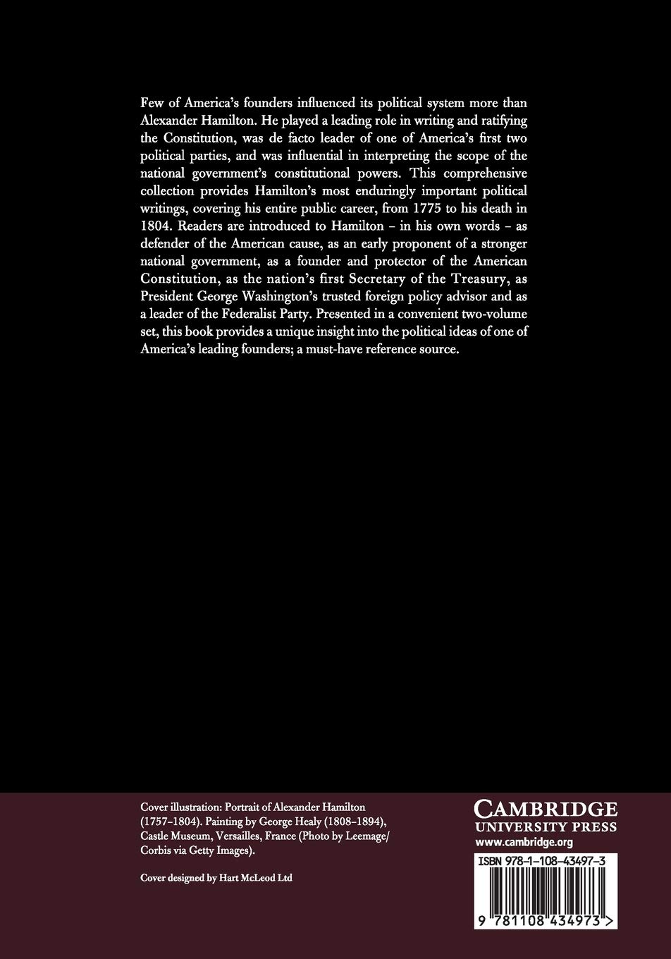 The Political Writings of Alexander Hamilton: Volume 1, 1769-1789