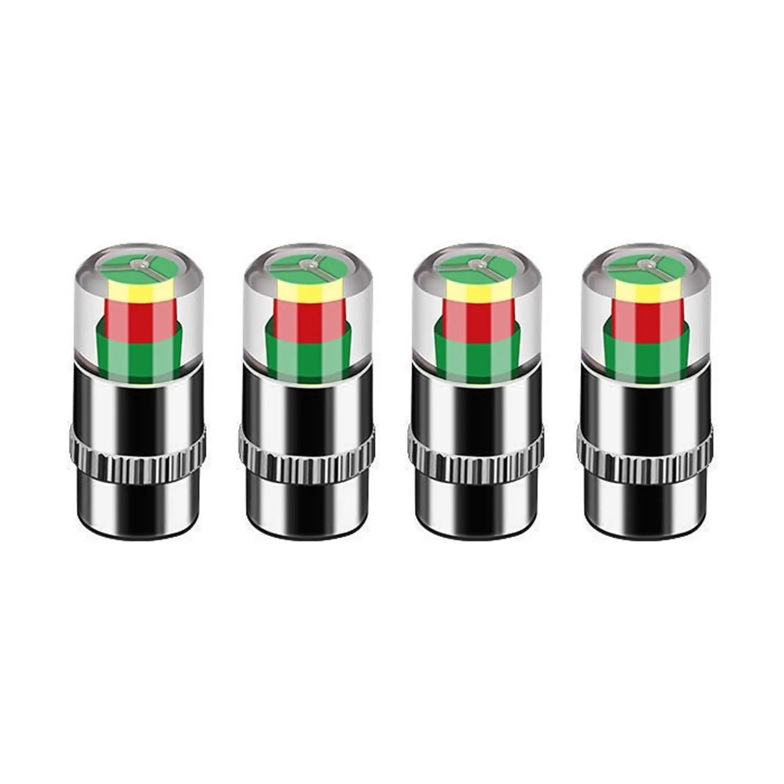 4PCS Tire Pressure Indicator Caps 3-Color Alert 36PSI Monitor