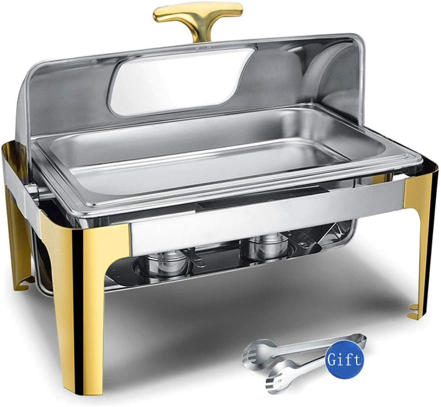 Aprilhp Chafing Dish Buffet, Chauffe Plat Traiteur Electrique Acier