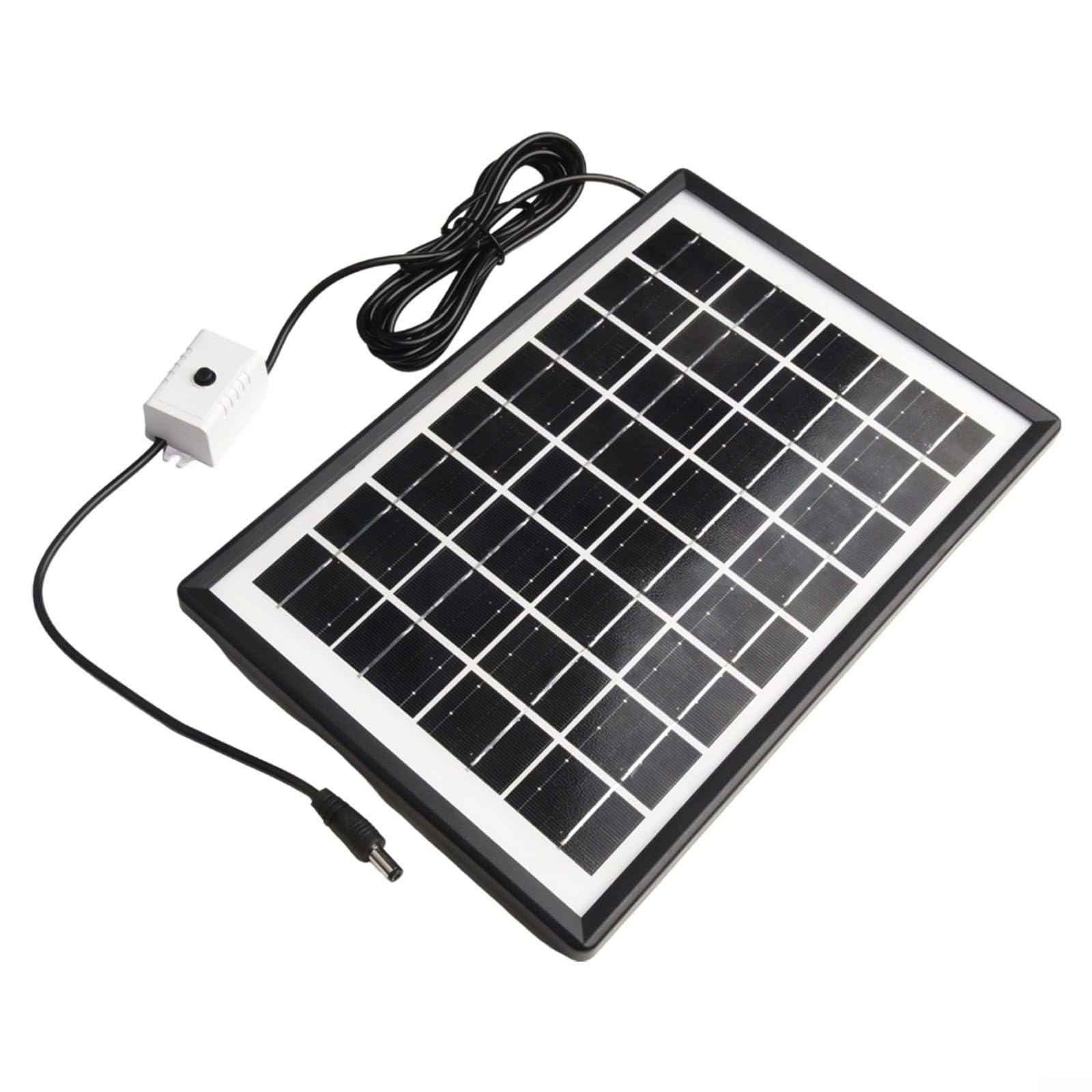 Kit de bomba de agua solar, panel de 6 W, 9 V, 12 V, bomba sumergible CC de 240 l/h, caudal de 2 m, filtro de tubo, para estanque, fuente, acuario, rocalla al aire libre