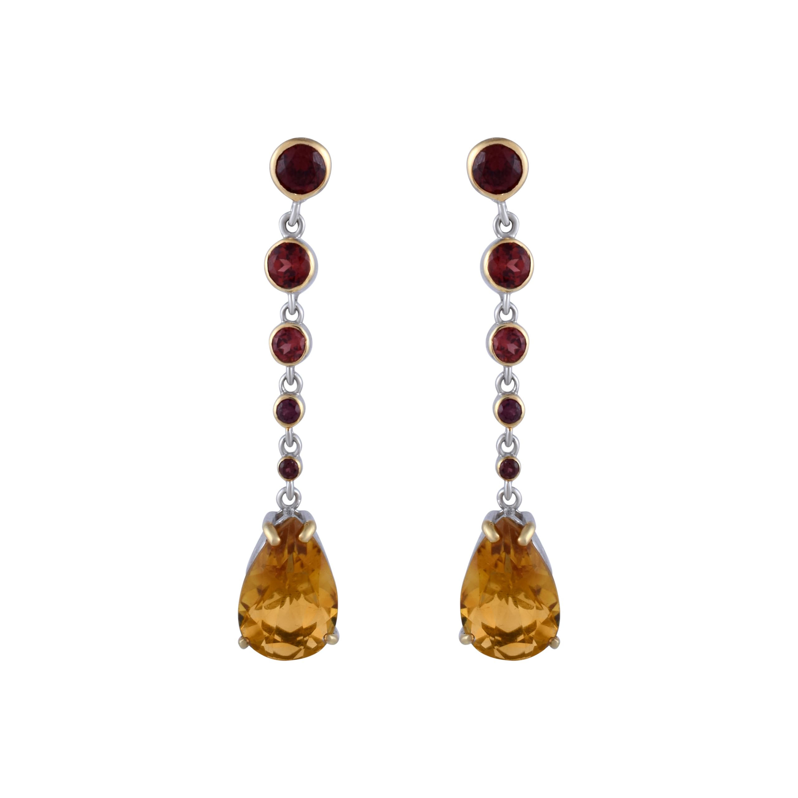 Pendientes de plata 925 artesanales con gemas de colores elegancia hecha a mano 6