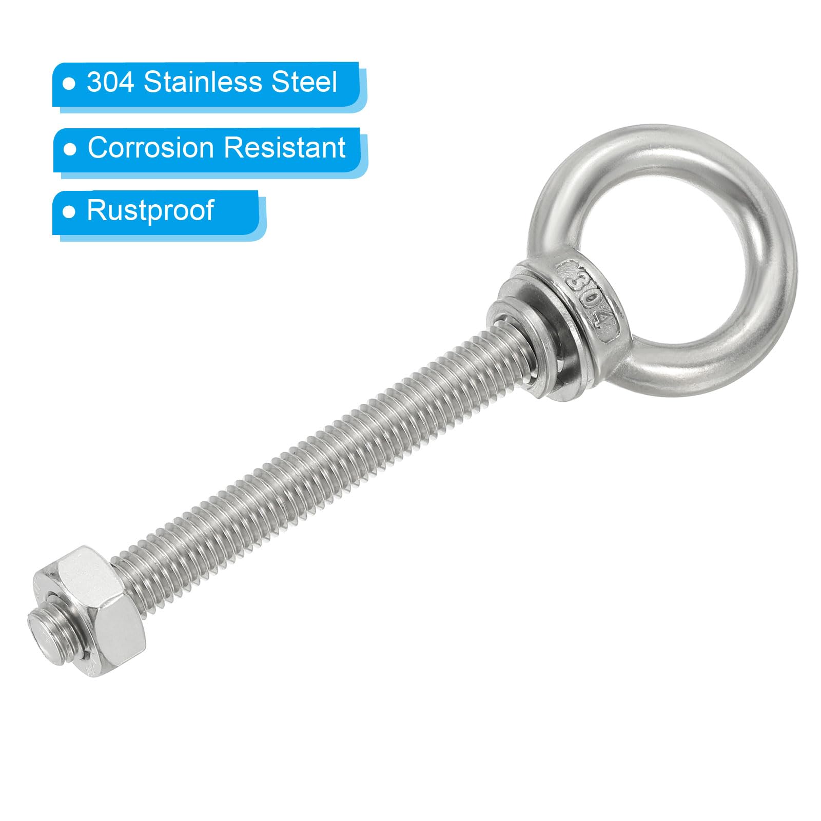 PATIKIL M10 x 80mm Lifting Shoulder Eye Bolt - Image 4