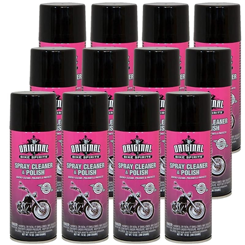 Limpador e Polidor em Spray Original Bike Spirits para Veículos 420 mL Kit com 12
