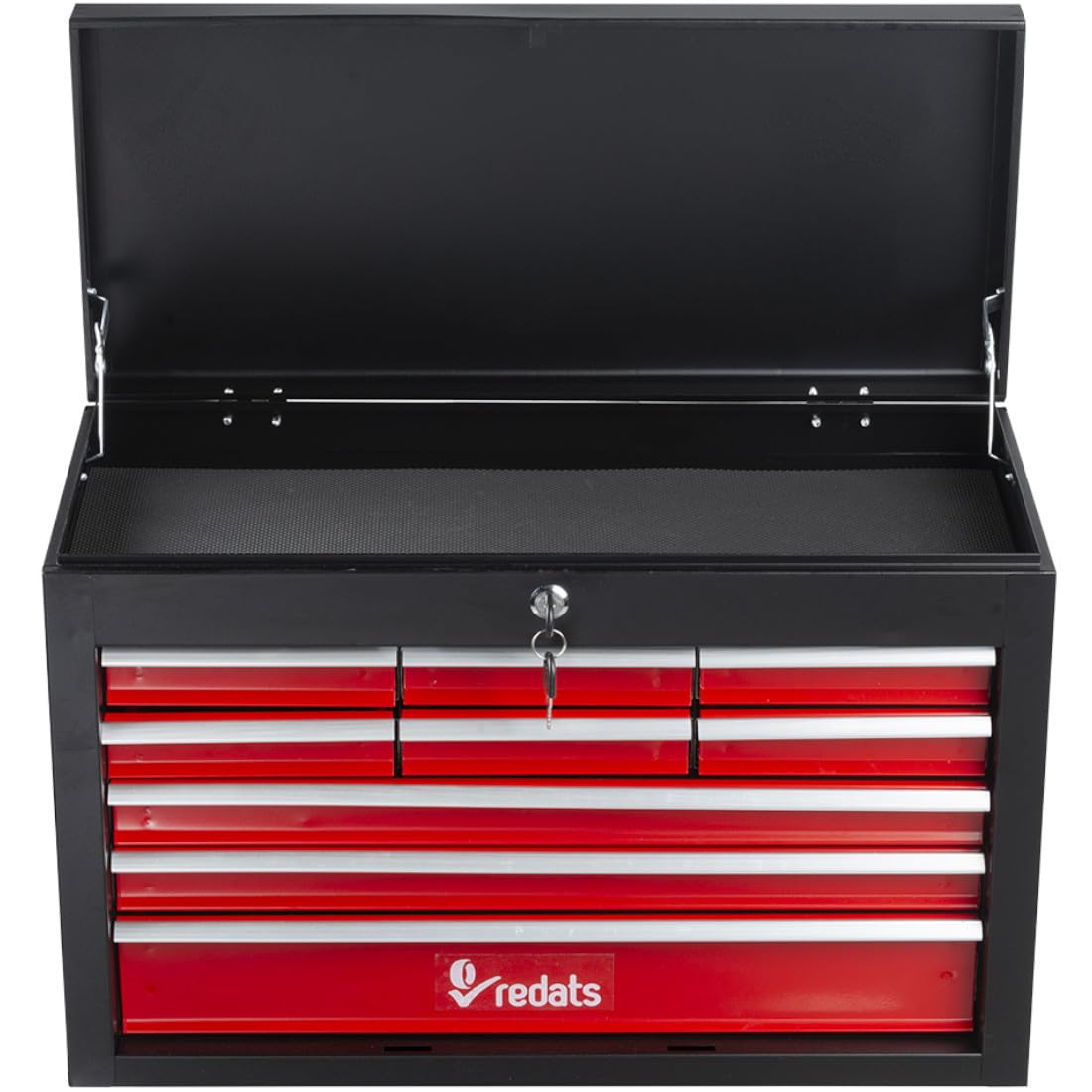 SIO Cofre de Herramientas 9 Cajones con Cerradura – Caja Metálica Organizador Taller – Sistema de Almacenaje Profesional para Herramientas – Robusto, Seguro y Compacto