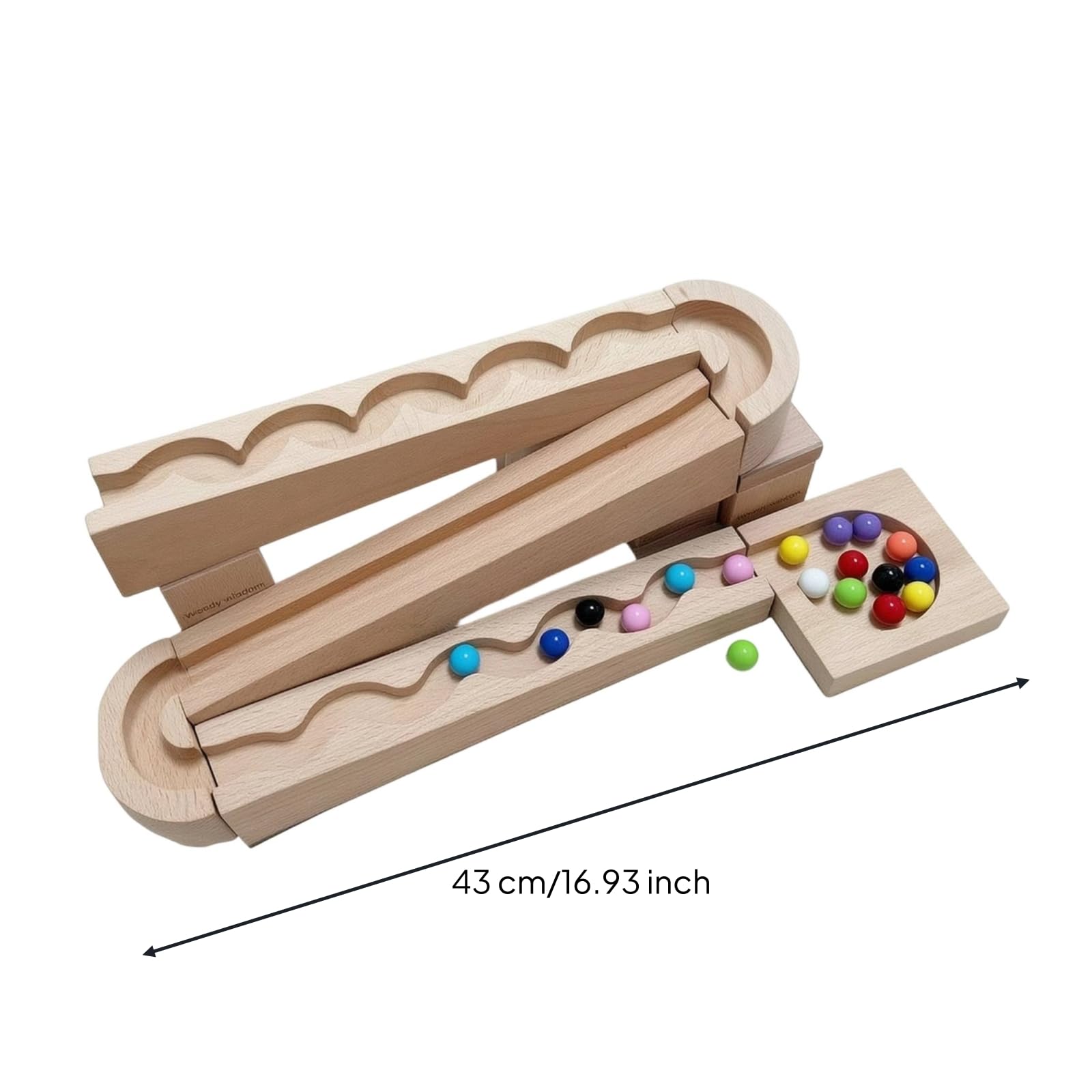 Murmelbahn Holz Kinder Bausteine Kugelbahn Motorikspiel Lernspielzeug mit Spiralbahn Und Metallkugeln aus Buchenholz für Vorschule Klassenzimmer Eltern Kind Interaktion