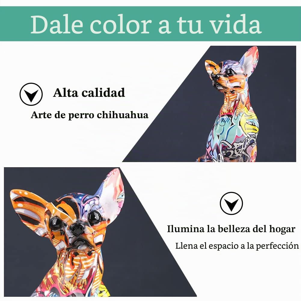 Chihuahua Interior Ilusions Plus Esculturas de arte para perros, decoración del hogar, estatuas de Chihuahua, estatuas de perro, Chihuahua alta decoración del hogar, Chihuahua decoración del hogar