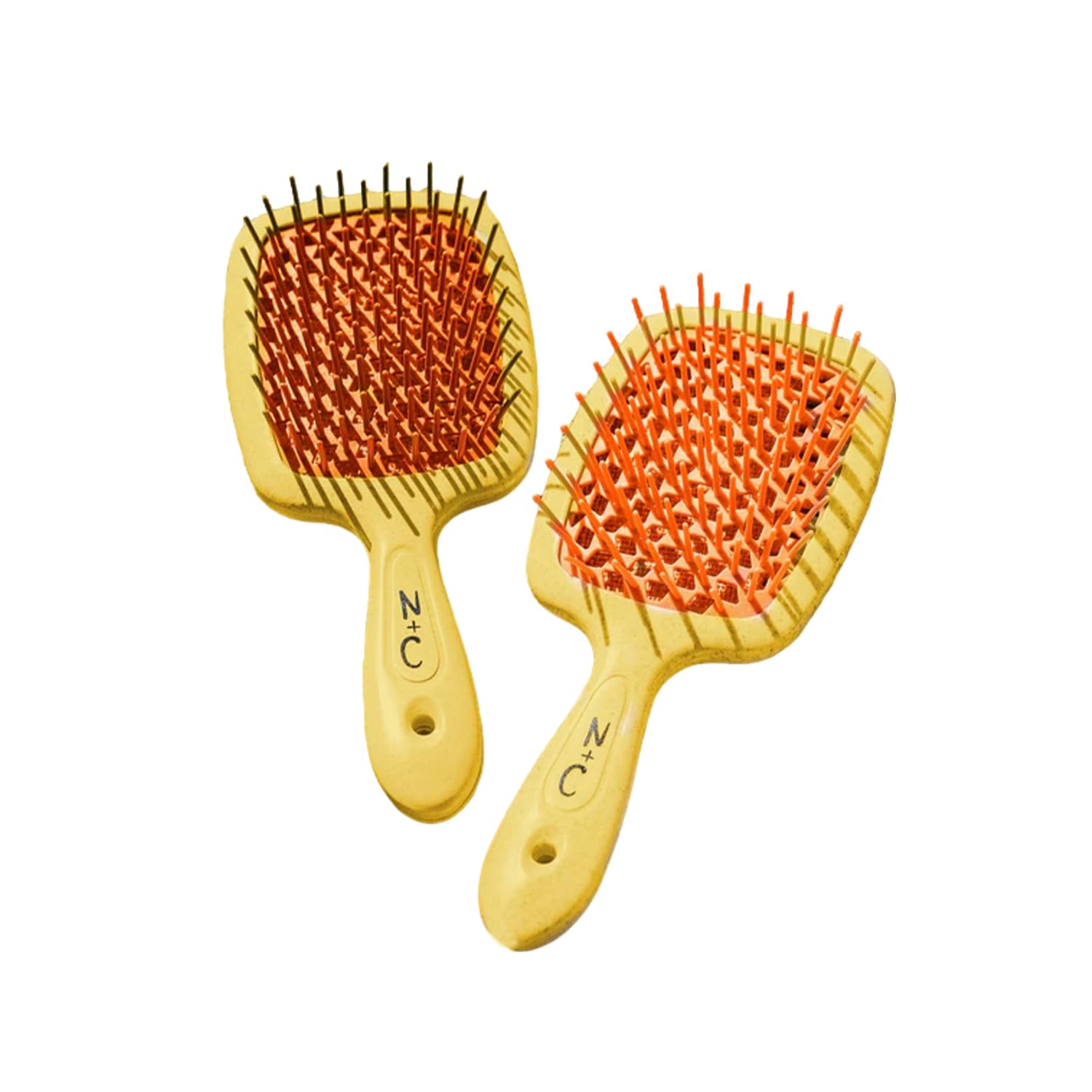 Niles and Chaz Brushimista Detangling Brush for All Hair Types - Reduces Pain, Pulling & Breakage, Wet Dry and Damaged Hair Brush, Wide Bristles, Lightweight Handle, Curly Kids Products