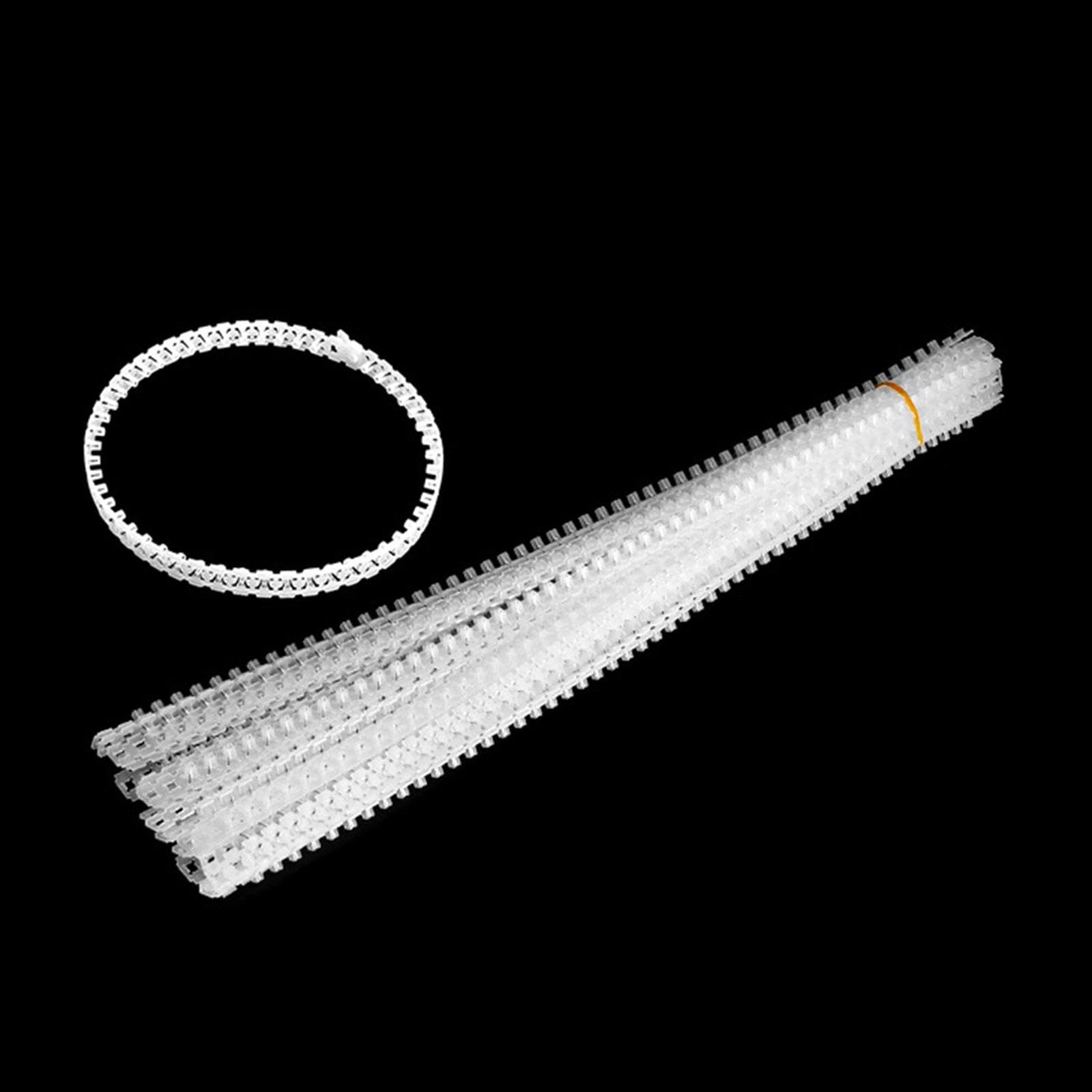 Gralara 20x Cintas de Cadena Vacías para Máquina de Atornillar – Adaptador de Alimentación Automática para Tornillos – Compatible con Paneles de Yeso, Madera y Techos，Blanco, 53 cm