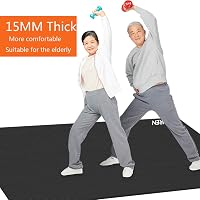YUREN Extra széles jógaszőnyeg 200x130cm 10-15mm vastag NBR fitness mat 6