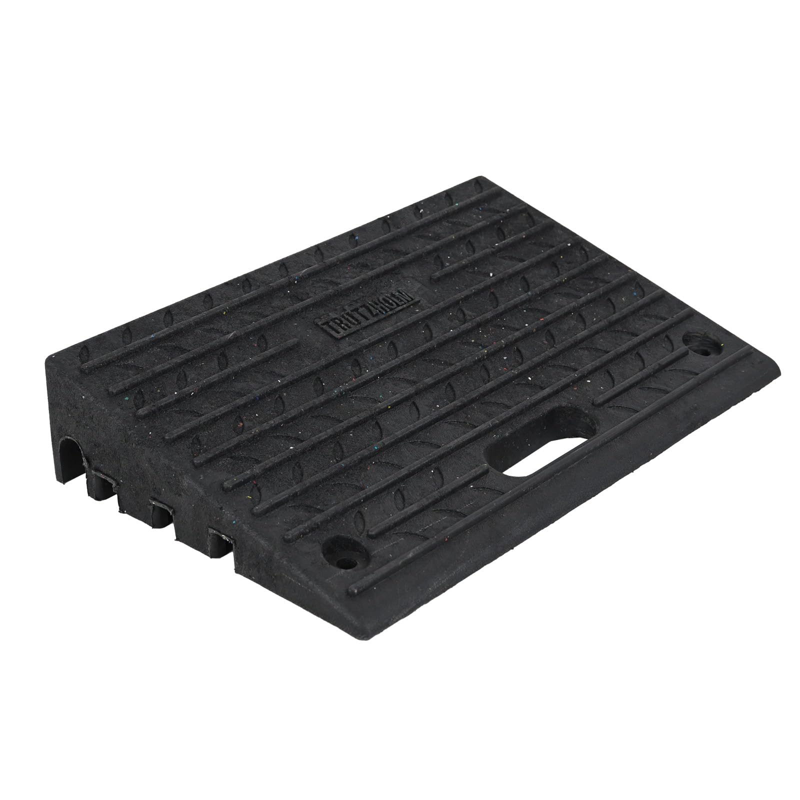 Bordsteinrampe für 10 cm Ausgleich aus Robustem Gummi - Rampe für Rollstuhl, Türschwelle, Auto, Motorrad und Bordsteinkanten - 2 Stück