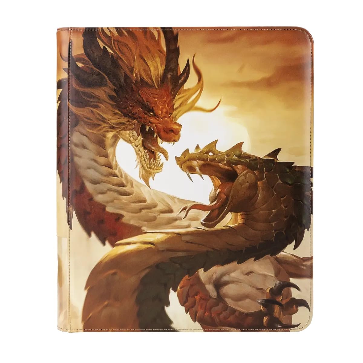 Dragon Shield Codex Zipster Card Binder: Wood Snake 2025-360CT Side Loading Pages - Compatible with Pokemon, Yugioh, Magic The Gathering, MTG TCG OCG and Hockey Cards