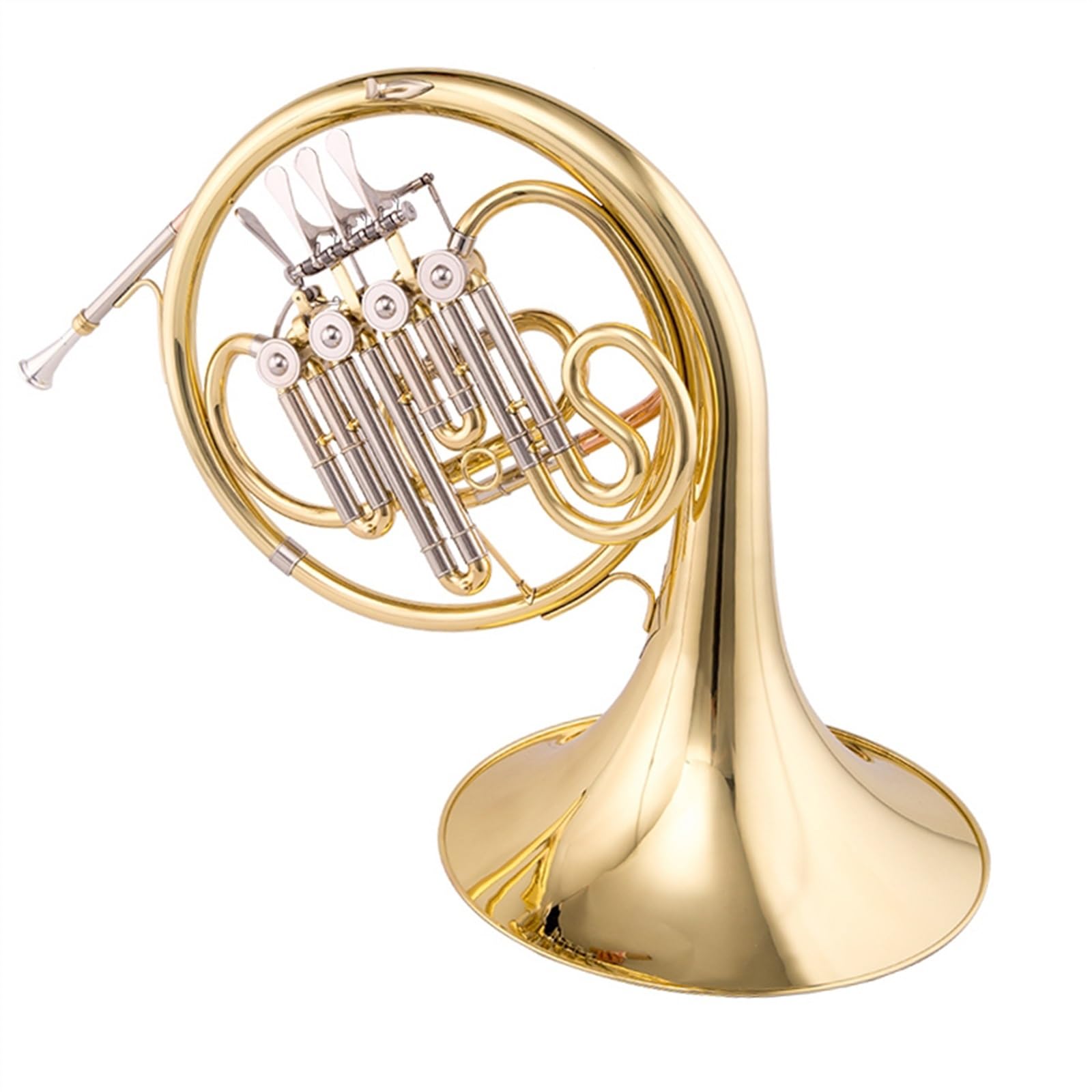 waldhorn instrument F-Taste Vier-Tasten-Einzel- Und Doppel-Anfänger-Profi-Prüfungsband Orchester-Leistungsniveau(Color:Double)