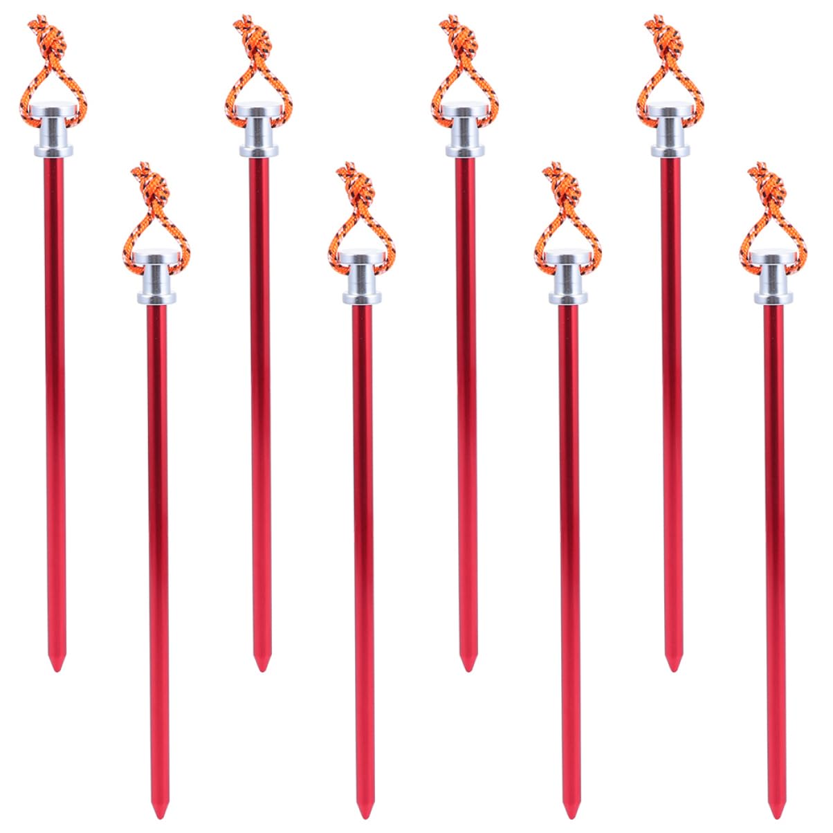 Estacas portátiles para camping Abaodam: 8 clavos de suelo y accesorios de acampada esenciales
