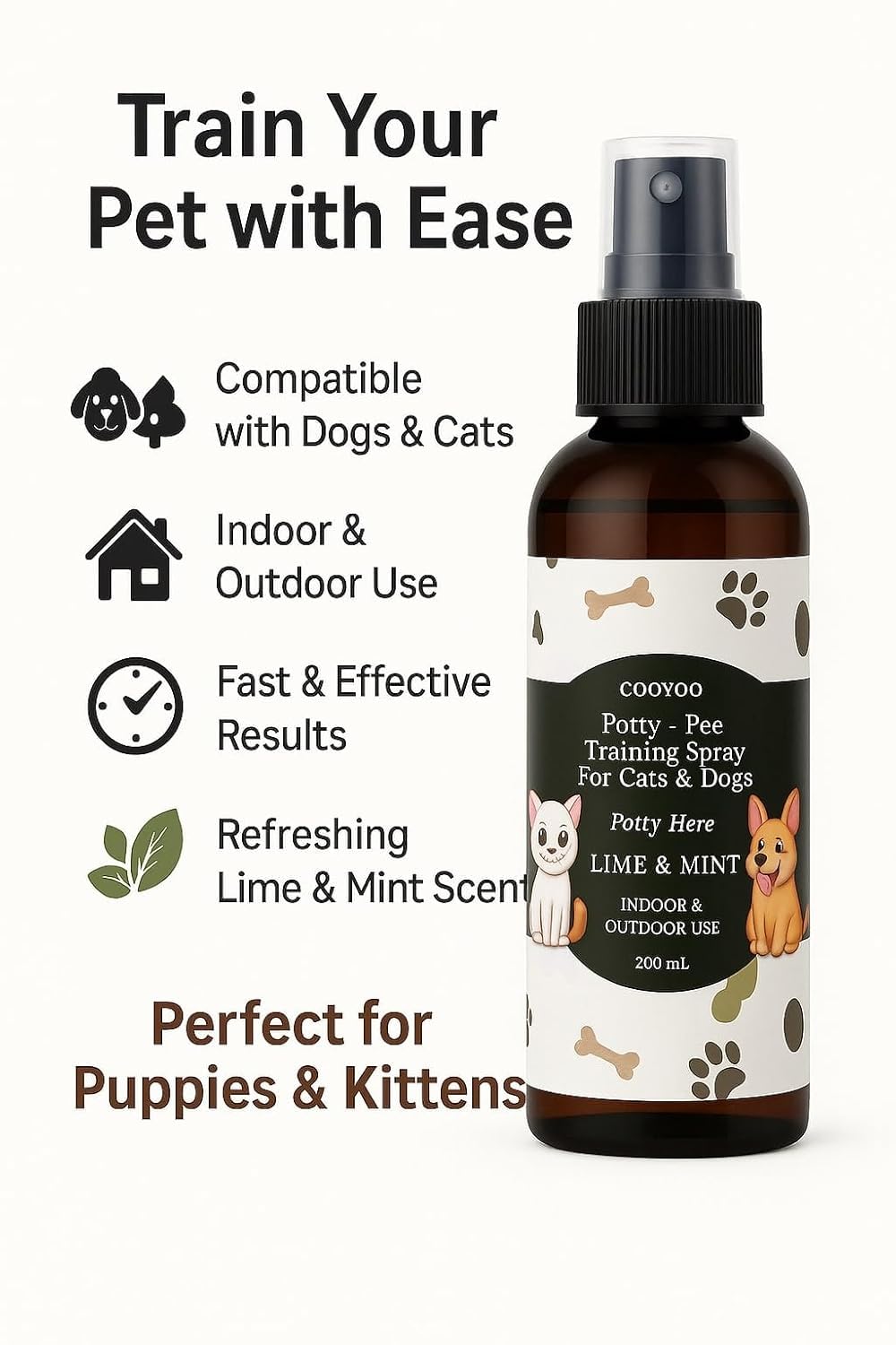 Puppy Training Spray | Dog Potty Training Spray for Indoor & Outdoor Use | Dogs Potty Spray for Training | Dog Pee Spray | No More Marking | 200ml, MiniSPY for Pet Home