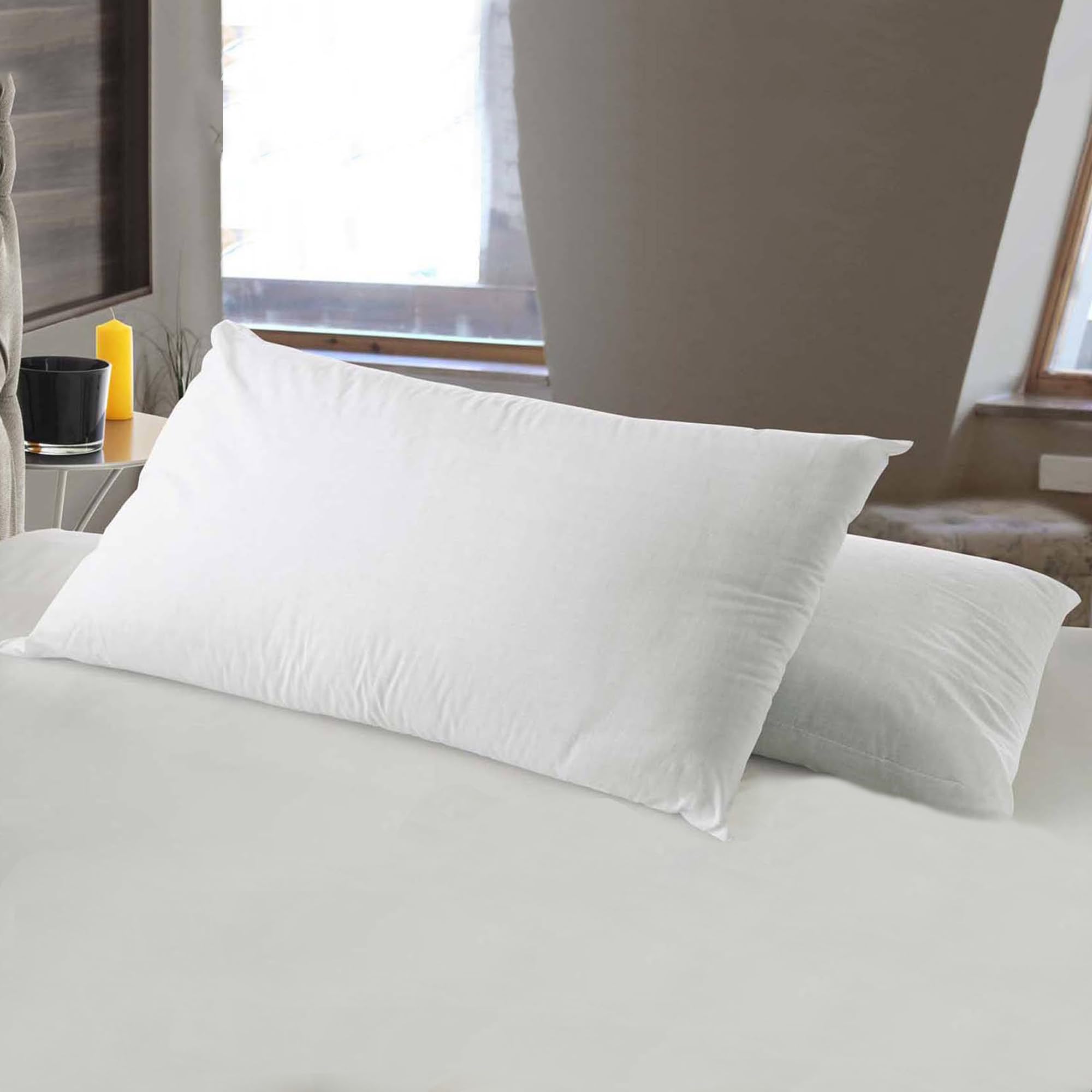 Talamo Italia - Guanciale Gemelli, Cuscino ergonomico saponetta in Memory Foam forato, 100% Made in Italy, con rivestimento agli ioni di argento, 71x41xh13 cm, Singolo