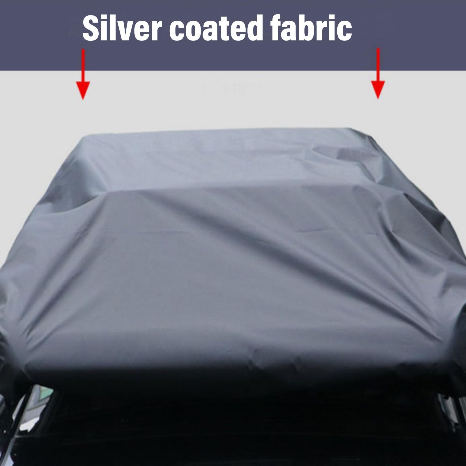 wasserdichte Fracht Abdeckung, 210D Silber Beschichtete Oxford-Autodach Abdeckung mit Verstellbarem Kordel Zug, Staub Dicht und Regenfest für Autodach, LKW-Bett, Reise Zubehör (230 * 145 cm)