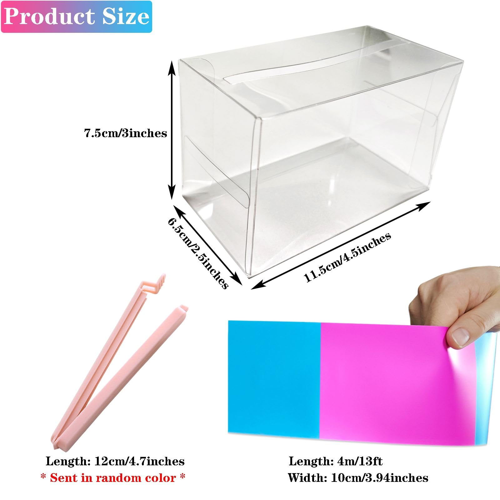 Gender Reveal Cake Pull Out Game, Boy or Girl Cake Pulling Box Kit Included 1 Box 1 Pink Blue Strip 1 Clip, He or She Cake Reveal Box for Gender Reveal Party Supplies Cake Decorations