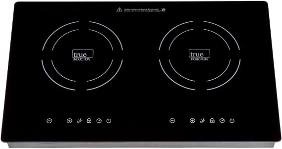 TI-2B 23 inch Built-In Dual Burner Induction Glass-Ceramic Cooktop, 1750W, UL858 Certified