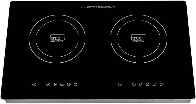 TI-2B 23 inch Built-In Dual Burner Induction Glass-Ceramic Cooktop, 1750W, UL858 Certified