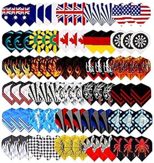 Tezoro Standard Dart Flights sets 30 sets 90 pcs Durable Replacement Dart Accessories Parts Supplies, Rich Variety of Designs Tail Wing