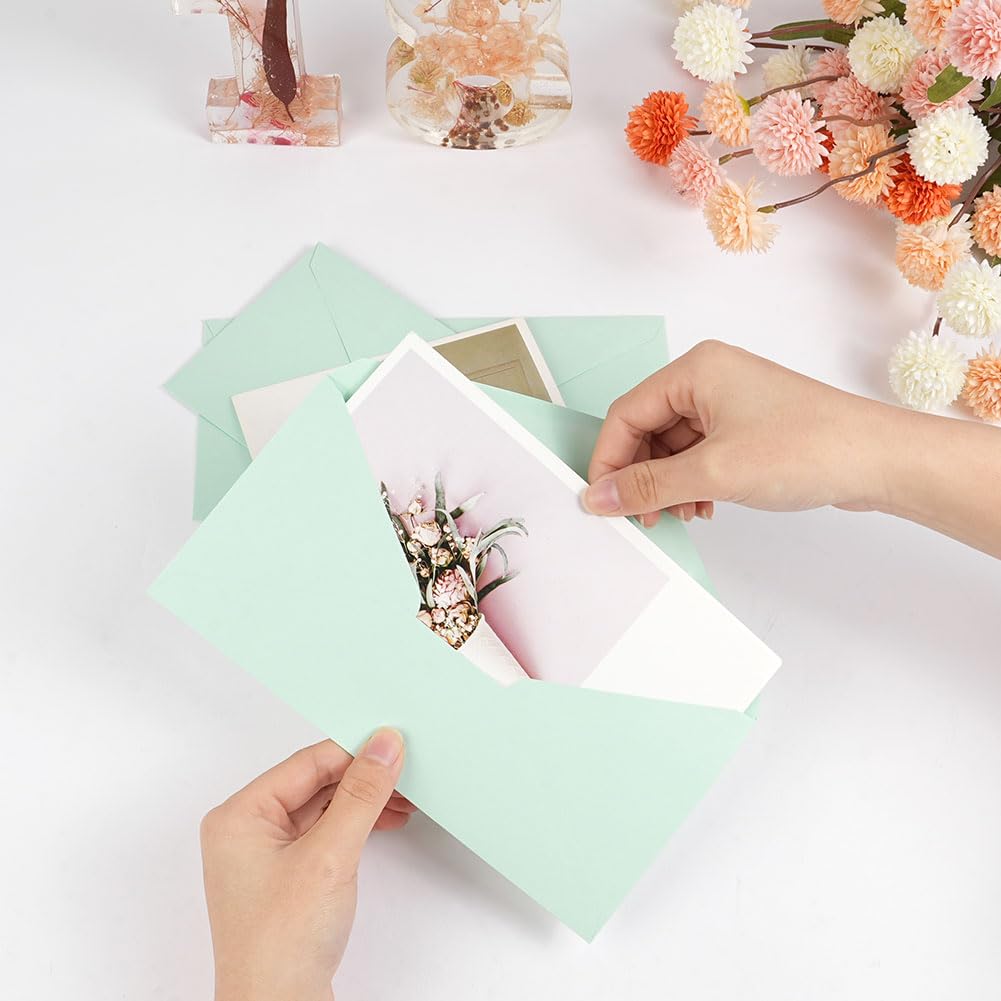 AMFUN 55 Pack Invitation Envelopes, Diamond Gummed Self Seal Envelopes, Gift Card Envelopes - Image 4